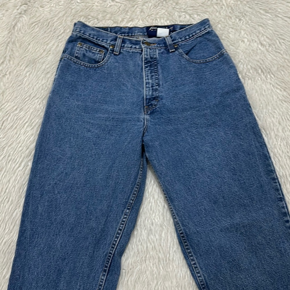 Vintage Eddie Bauer blue denim distressed loose fit moms denim jeans siz…